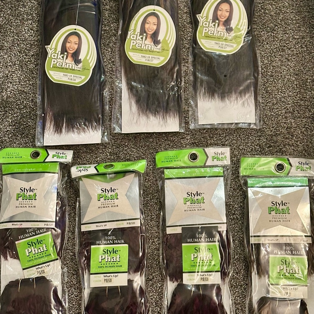 Lot of 7| Style Phat Yaki Perm 10” | 100% Human Hair Extensions | NEW!